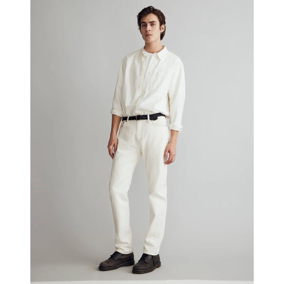 MADEWELL Men's The 1991 Straight-Leg Jean 26x28 Natural Ivory Modern NWT B18